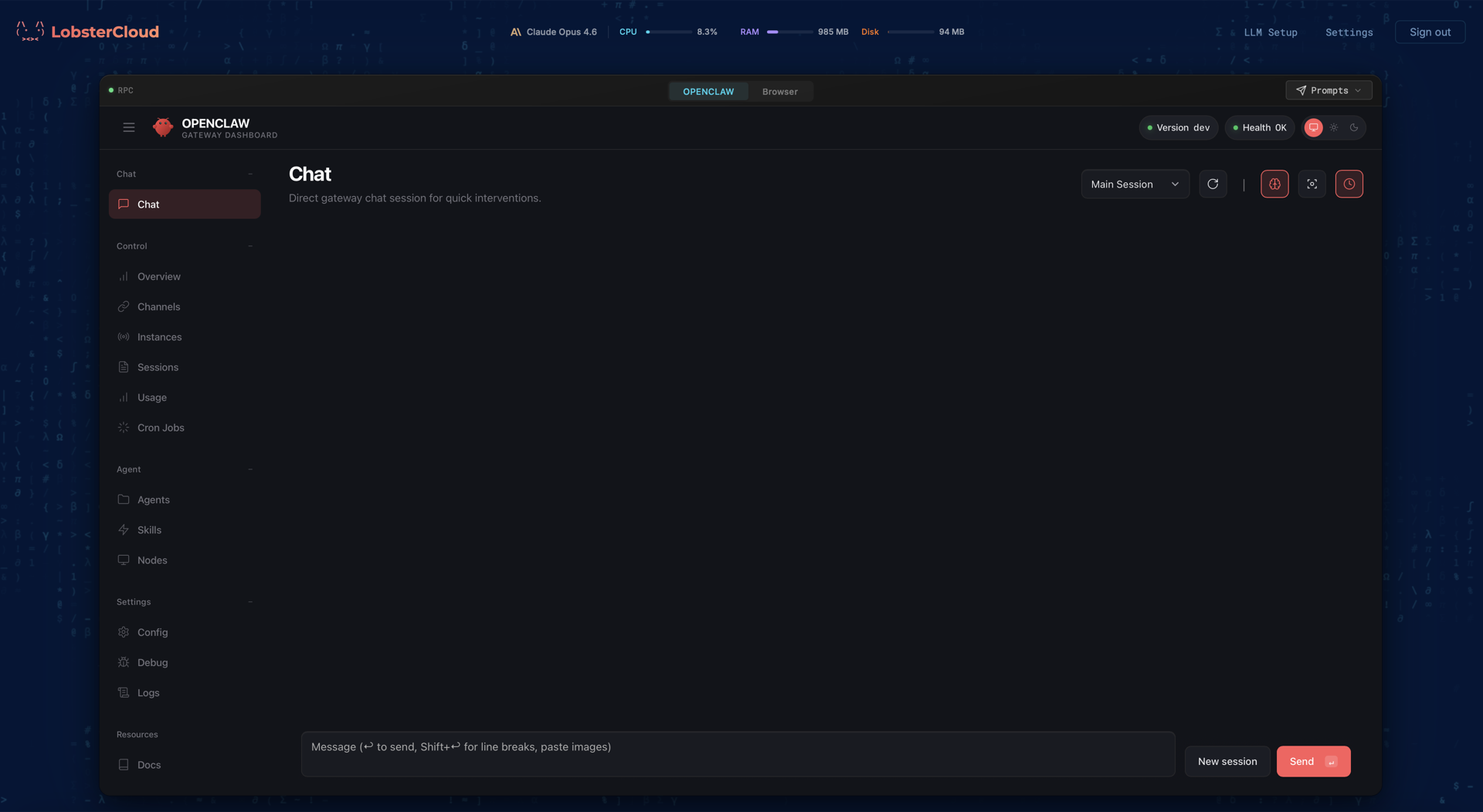 LobsterCloud Dashboard